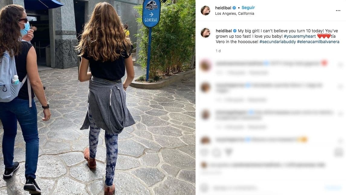 Por su parte, Heidi Balvanera felicitó a su hija con un breve mensaje que acompañó con una foto de su peque de espaldas. "¡Mi niña grande! ¡No puedo creer que cumplas 10 hoy! ¡Has crecido demasiado rápido! ¡Te amo bebé! #youaremyheart ❤️❤️❤️ ¡tía Vero en la casa!", escribió.