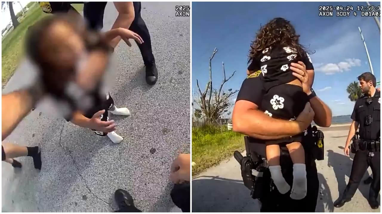 Padre pide ayuda desesperado a policías de Tampa para ayudar a niño que se ahogaba con un tomate