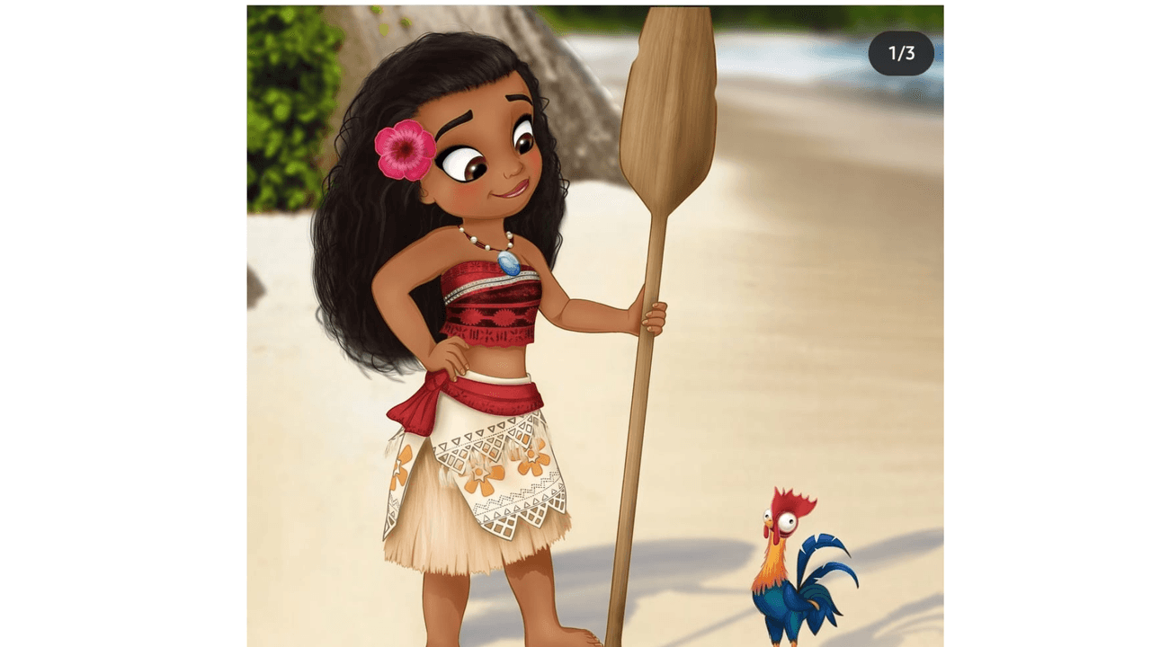 <b>Moana </b>es una heredera aventurera, que no tiene miedo a nada, y se encuentra dispuesta a atravesar los mares de Oceanía. A pesar de ser una pequeña niña, no pierde su esencia de valentía.