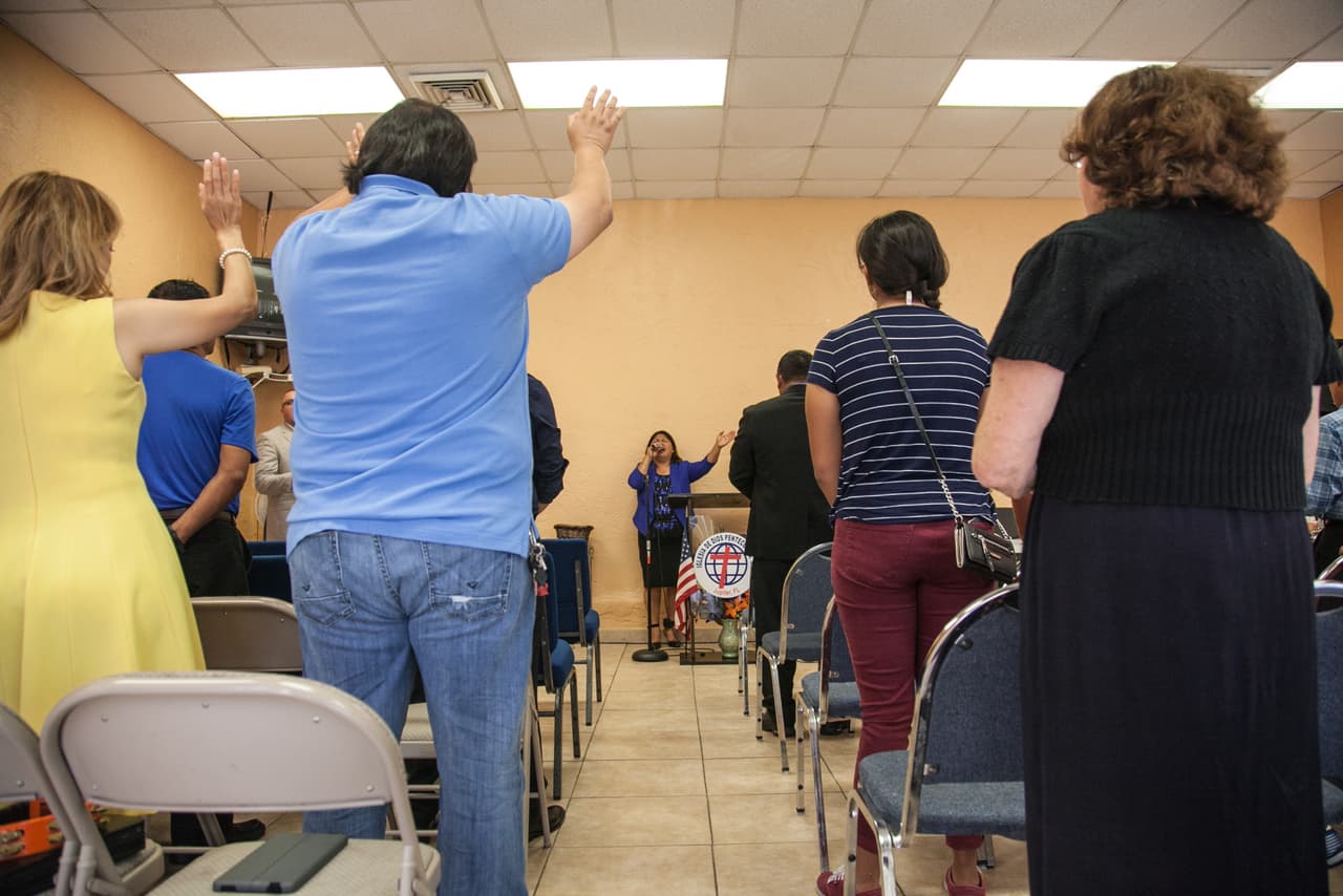 Maty and Jimmy go to church three or four times a week and receive support from the other members of the congregation.