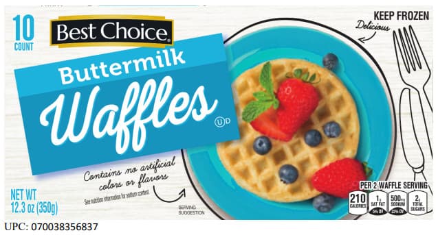 TreeHouse retira una variedad de 'waffles' congelados por posible contaminación con listeria