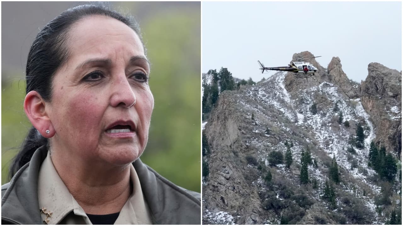 La sheriff del condado de Utah, Rosie Rivera, dio detalles de la avalancha reportada cerca de Lone Peak en Wasatch Range.