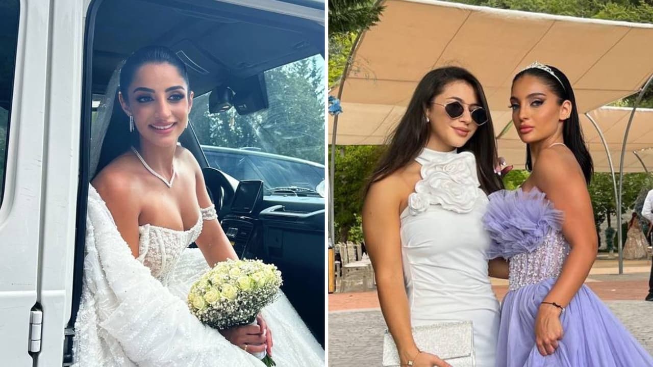 Usó un glamoroso vestido en la boda de su hermana y crea debate: ¿quería opacar a la novia?