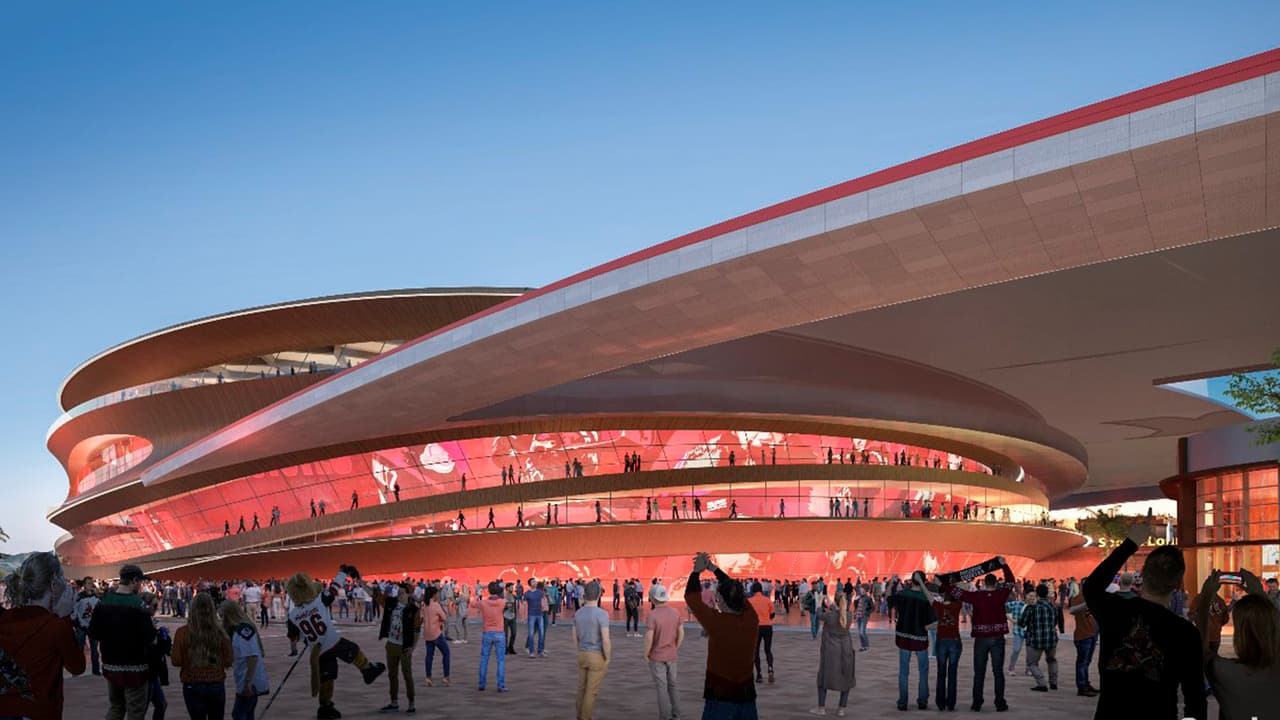 Fue a través de la aplicación oficial del equipo de la NHL que se dieron a conocer las imágenes que muestran un estadio vanguardista, el cual serviría también para albergar otros eventos.