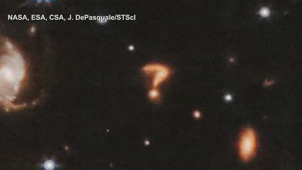 Un enorme signo de interrogación es descubierto en el espacio por el telescopio James Webb