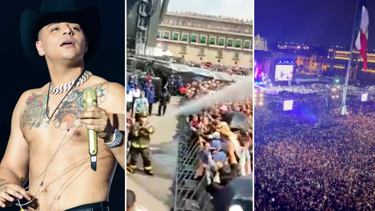 El eufórico concierto de Grupo Firme en Ciudad de México: desde estampidas hasta bomberos mojando al público
