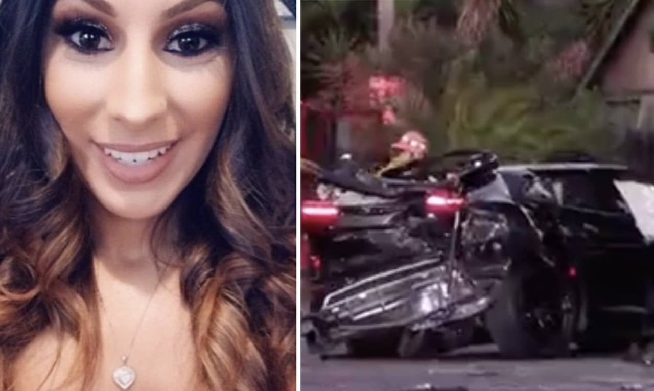 El LAPD informó que "el Lamborghini viajaba hacia el este por el Bulevar Olympic cuando chocó con un Lexus plateado de cuatro puertas que viajaba hacia el oeste por el Bulevar Olympic, y 
<b>giró a la izquierda para continuar en dirección sur por la Avenida Overland"</b>.