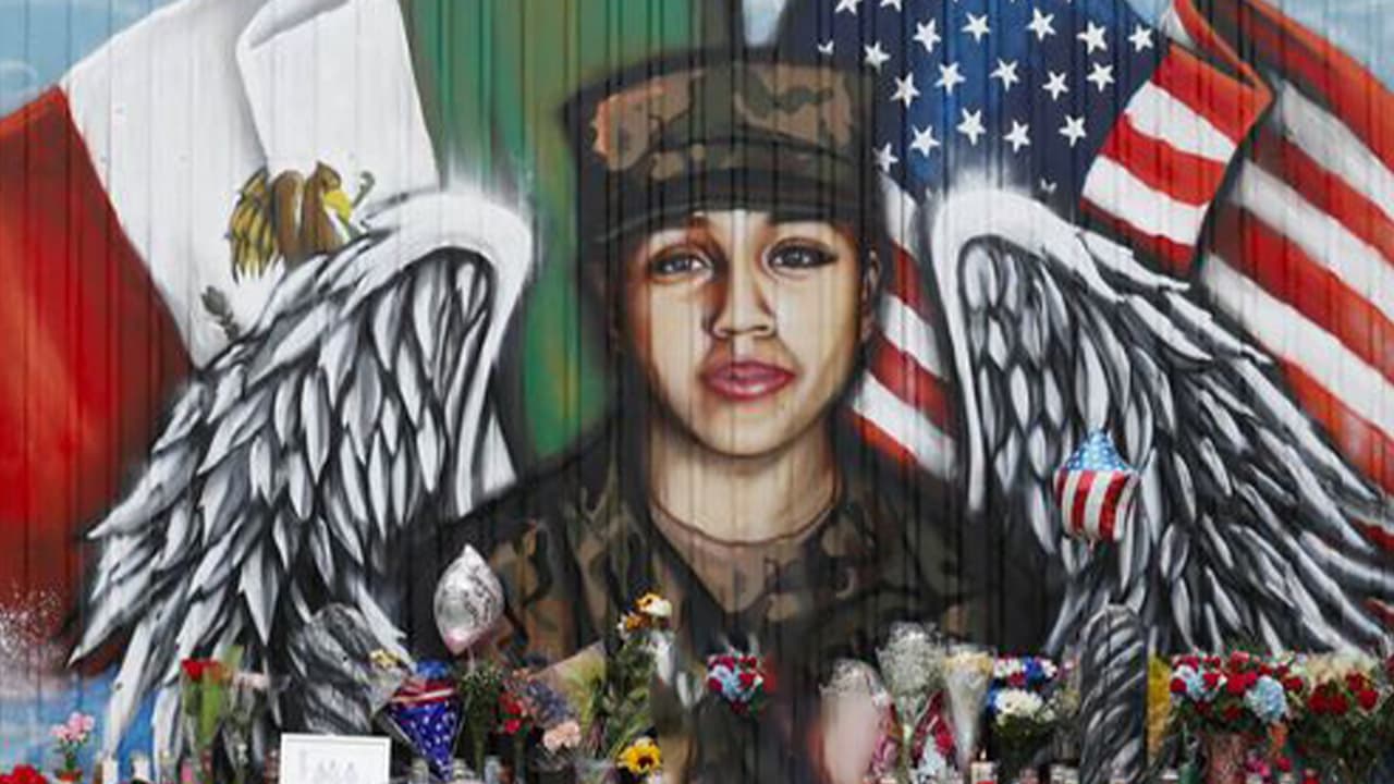 Este mural esta ubicado al sureste de Houston a unas cuadras de la casa de Vanessa Guillén