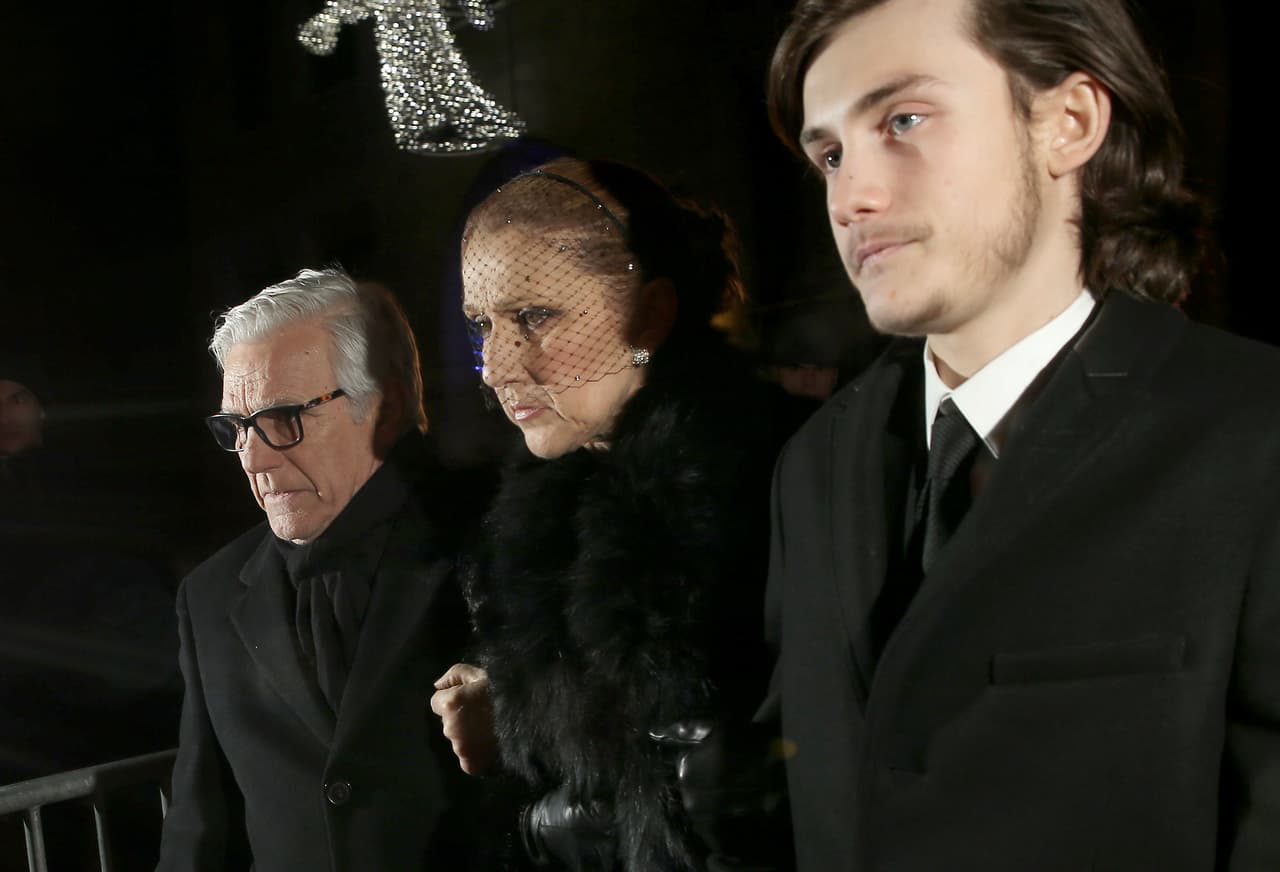 Sus hijos y el hermano de René estuvieron junto a Celine.