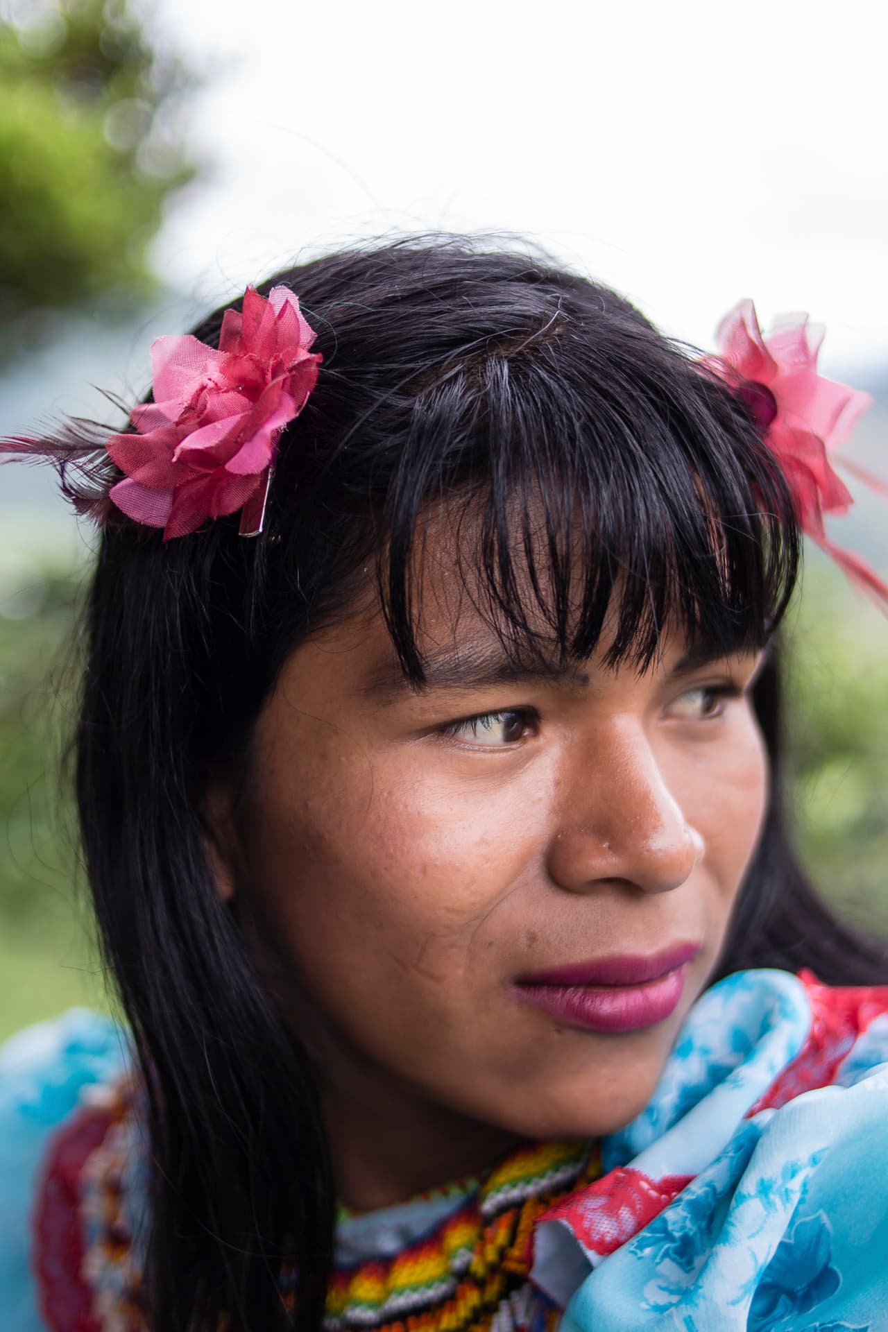 Angélica, de 16 años, contó que su madre le permitió usar ropa de mujer con la condición de que fuera un vestido tradicional de su etnia.
