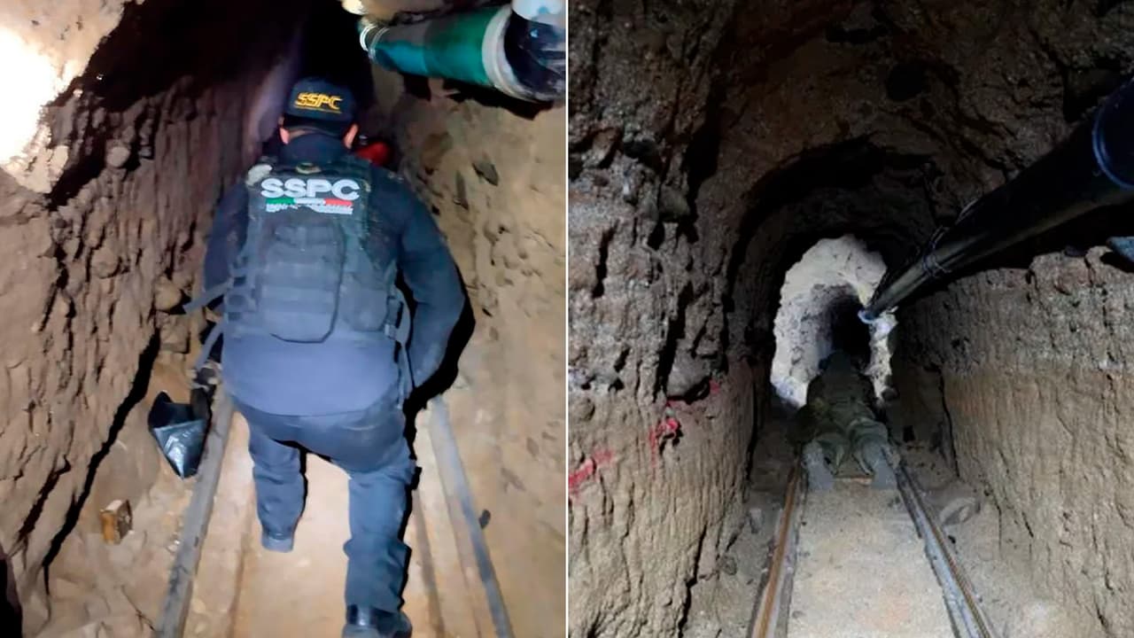 Descubren sofisticado narcotúnel de más de 2,900 pies de longitud entre Tijuana y San Diego