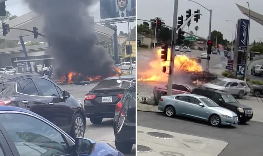 El choque hizo que varios de los carros involucrados se quemaran casi por completo. "Debido a los extensos daños causados por el fuego, 
<b>en este momento se desconoce la marca y el modelo de los vehículos involucrados y en qué vehículo viajaban las partes involucradas</b>", según el comunicado del CHP.