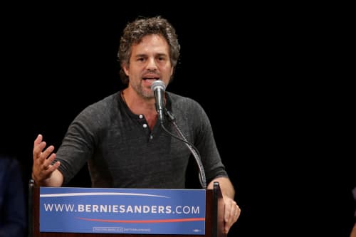 Otro talento fuerte de Hollywood en apoyar a Bernie es el nominado al Oscar Mark Ruffalo.