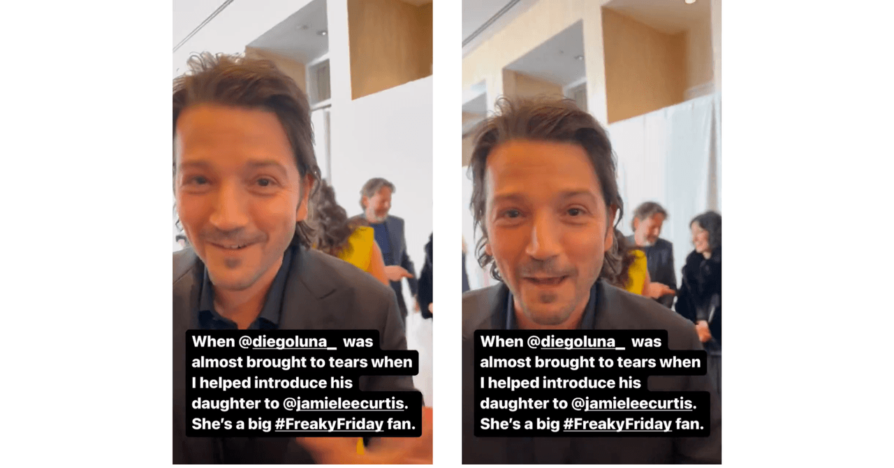 Así reaccionó Diego Luna cuando su hija conoció a Jamie Lee Curtis en los SAG Awards 2023