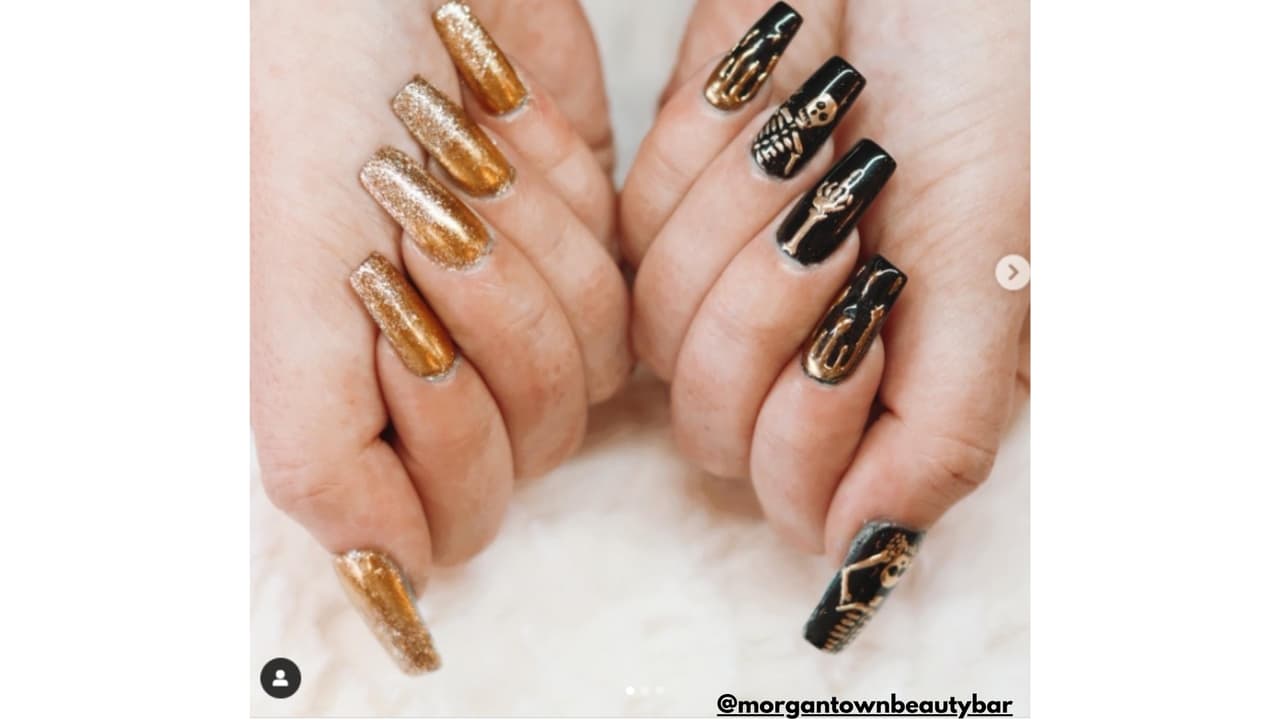 Diseño de uñas de esqueleto