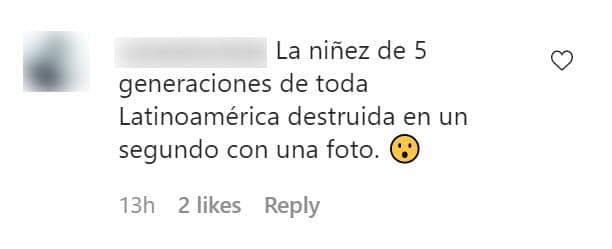 Aunque la mayoría de los comentarios fueron halagos, hubo quienes no estuvieron de acuerdo con la imagen. 
<br>