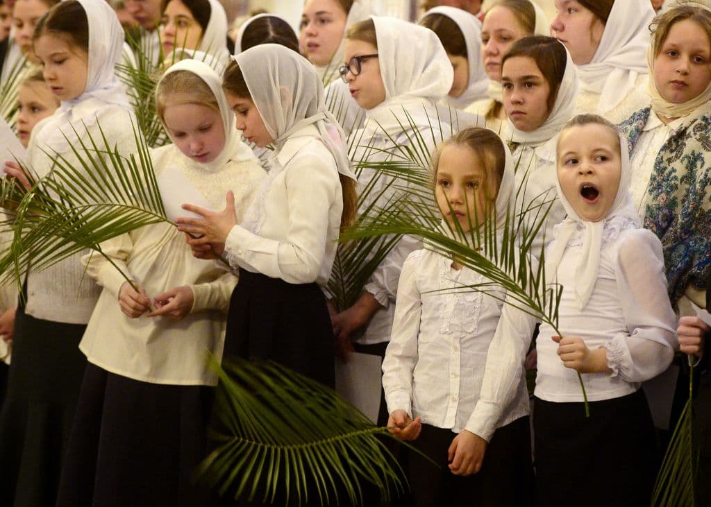 Muchísima gente, chicos y grandes, niños y adultos, fueron a recibirlo como rey, gritando: "¡Bendito el que viene en nombre del Señor! ¡Hosanna en las alturas!" Hosanna, que significa Viva.