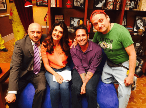 Mayrín Villanueva, Darío Ripoll, Pablo Valentín y Lalo España, disfrutando el tiempo juntos.
