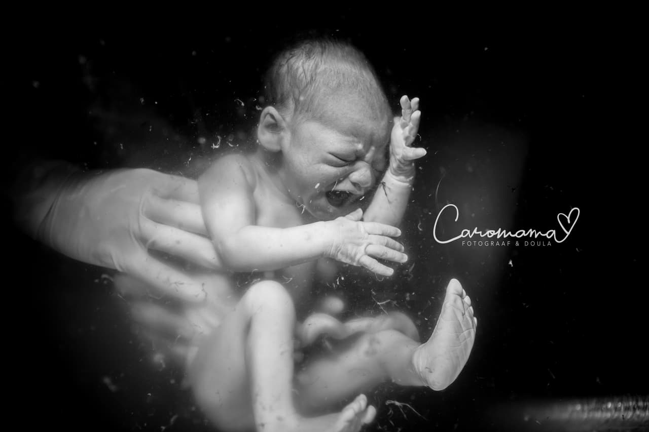 <b>"Transición a la tierra"</b>, por 
<a href="http://www.geboortefotograaf-gent.be/">Caroline Devulder</a> (Ghent, Bélgica). Ganadora de la selección del público en la categoría 'Nacimiento'.