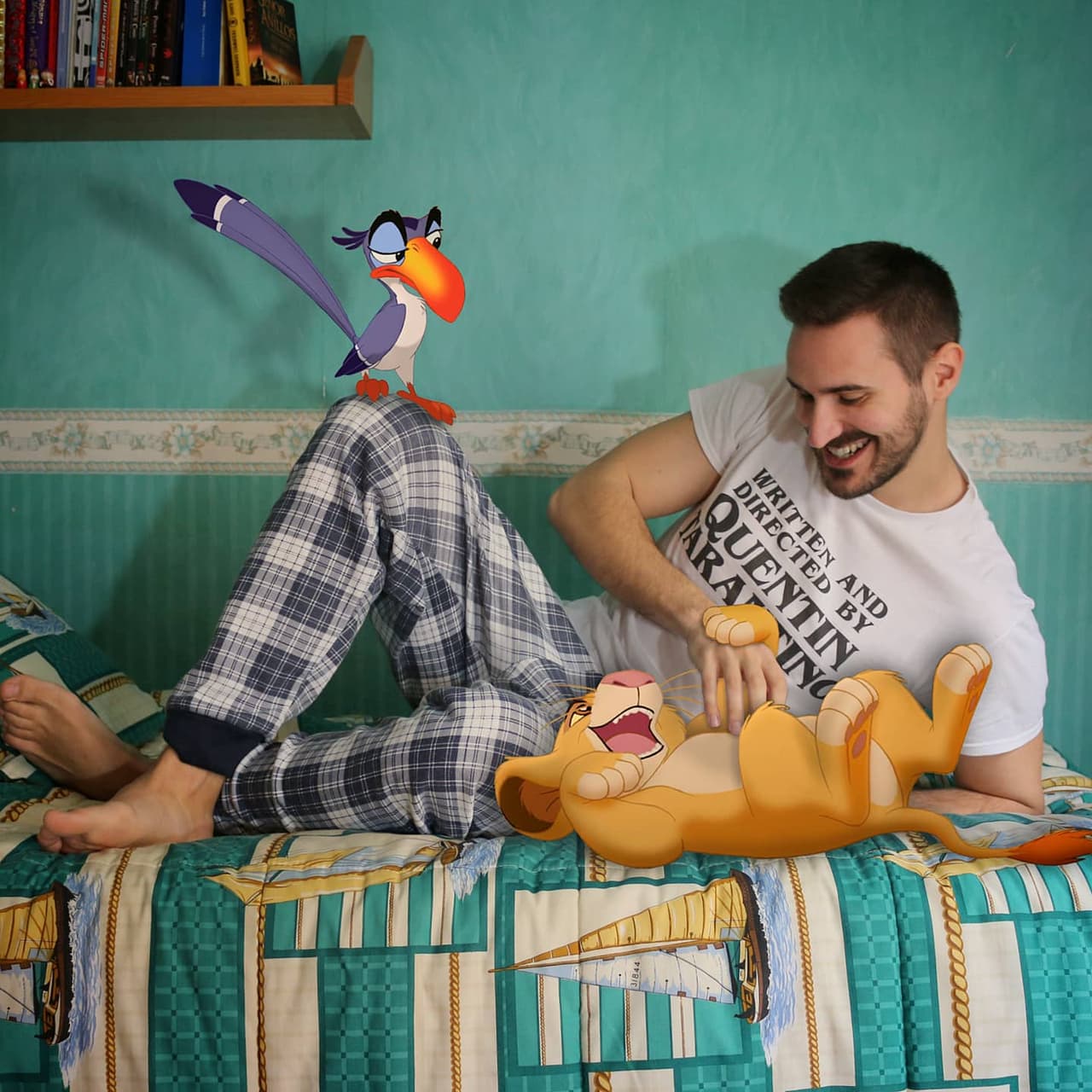 Samuel Manzanera Blasco ilustra su día a día a lado de personajes Disney: fotos