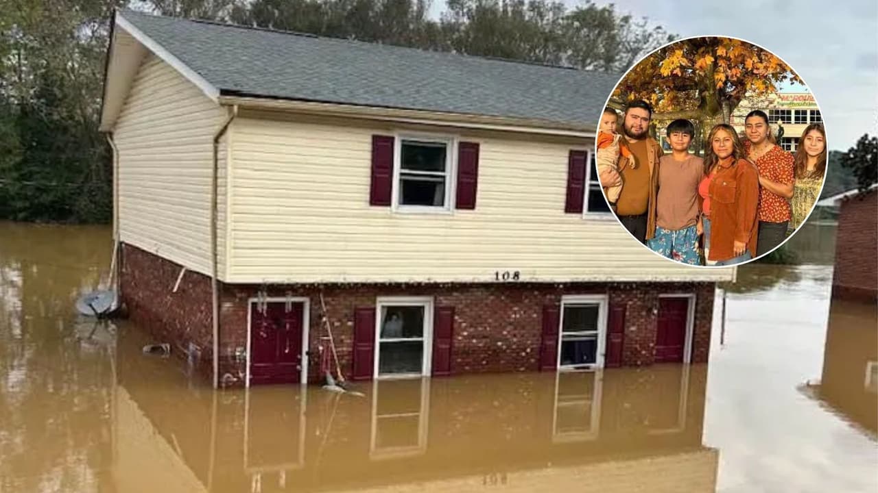 Joven en Carolina del Norte ayuda a una familia que tuvo que abandonar su casa con un bebé en brazos