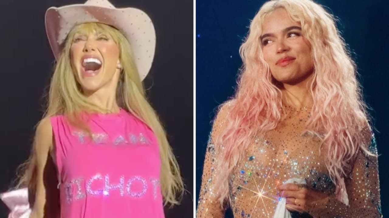 Anahí le declara su amor a Karol G y se proclama ‘Team Bichota’ en el concierto de RBD en Colombia