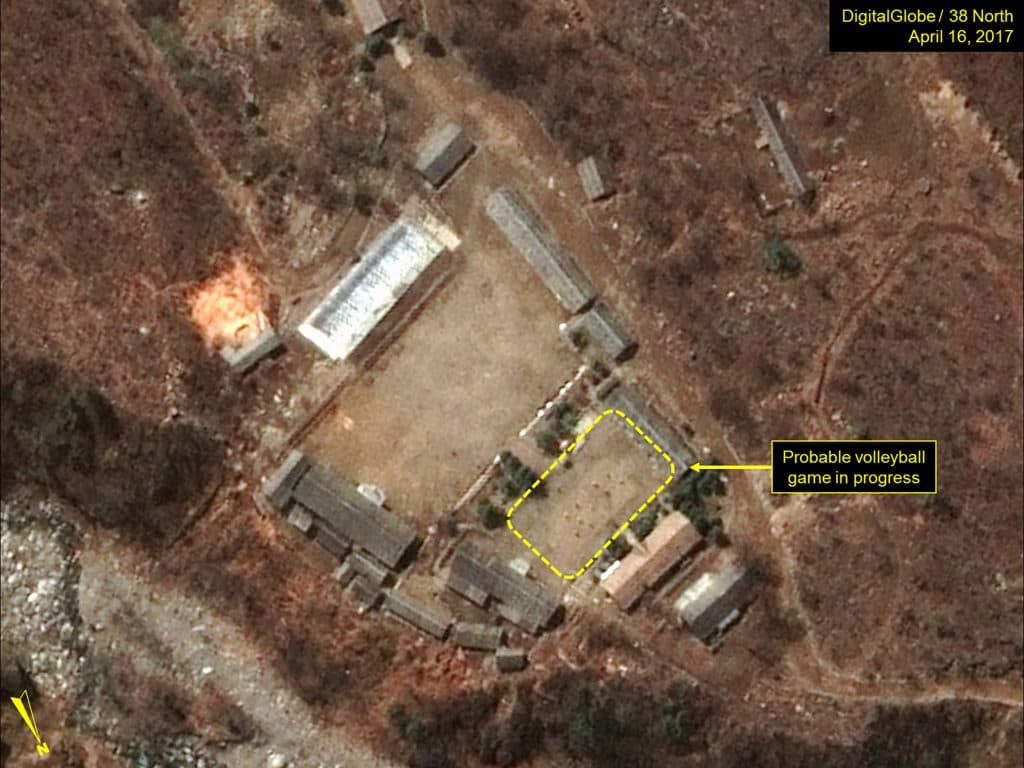 ¿Es un mensaje de Corea del Norte a Trump este partido de voleibol en una instalación nuclear?