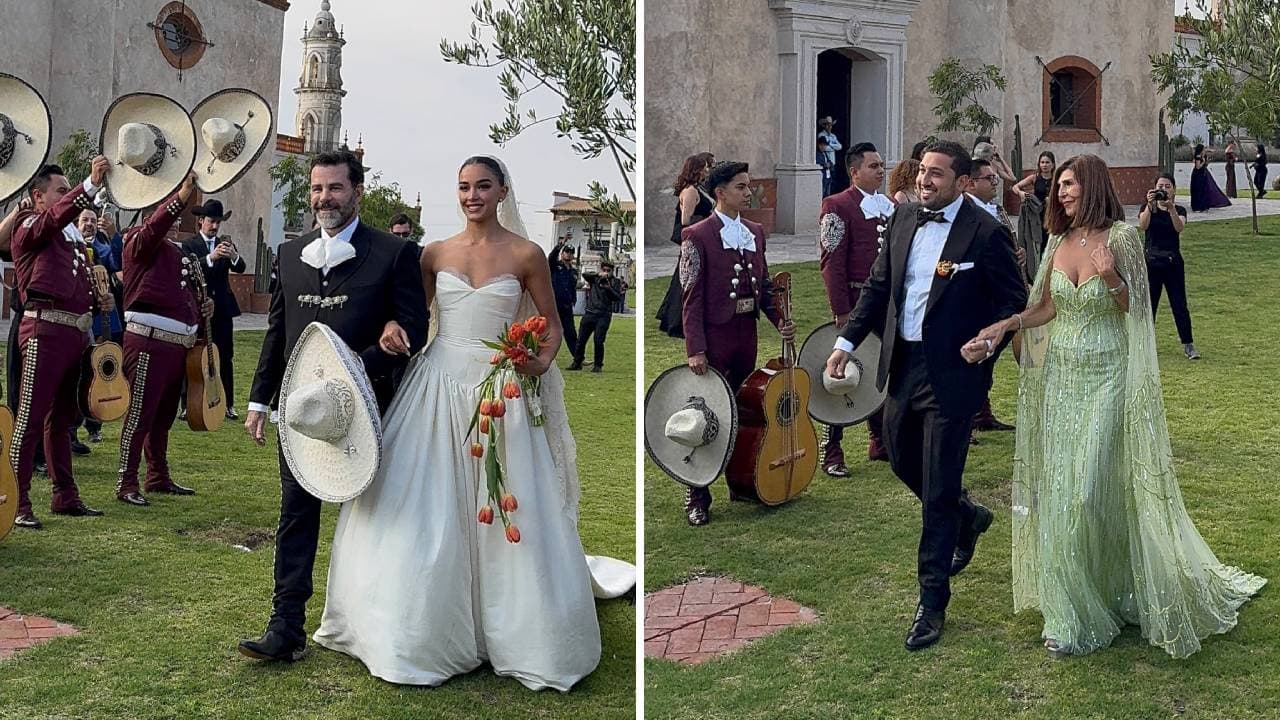 Eduardo Capetillo entregó a su hija e el altar, mientras que Nader llegó del brazo de su madre.