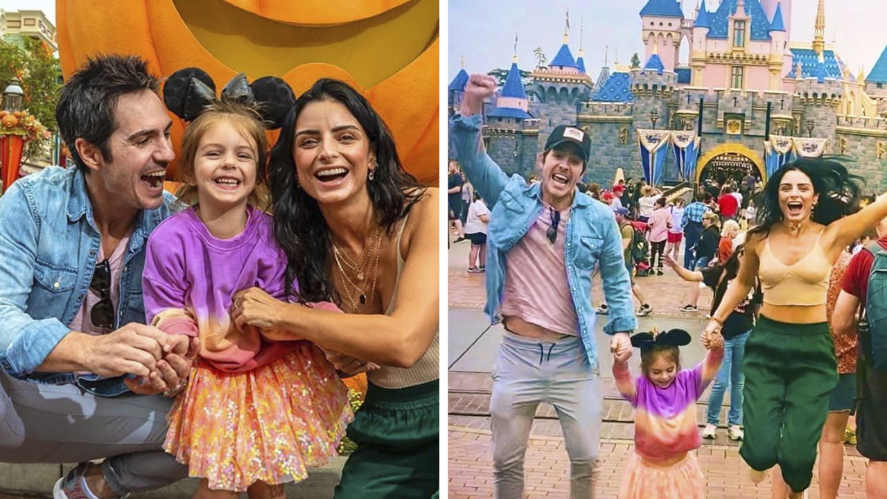 A pesar de estar divorciados, Aislinn Derbez y Mauricio Ochmann disfrutaron de vacaciones en Disneyland