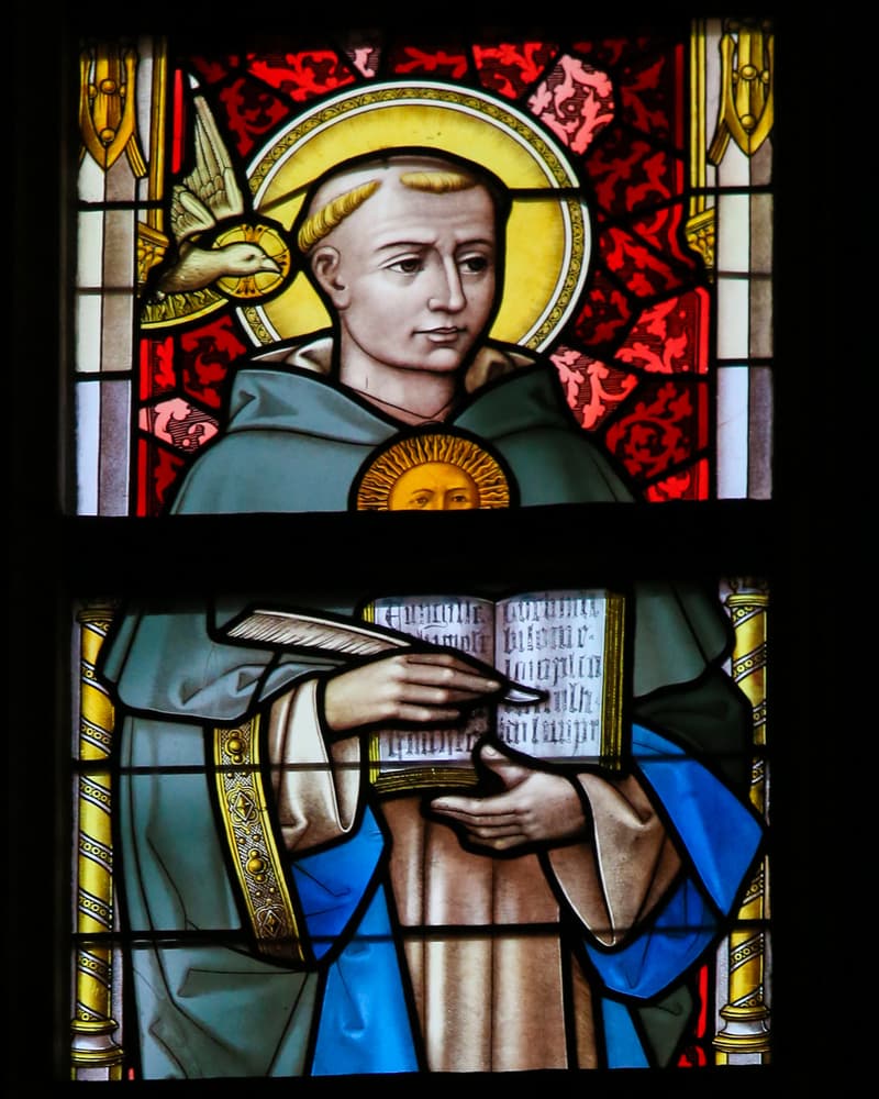 <b>SANTO TOMÁS DE AQUINO</b>
<br>Es un filósofo y teólogo italiano, el principal representante de la enseñanza escolástica, una gran figura de la teología sistemática y por si fuera poco, una de las fuentes más citadas de su época en metafísica.