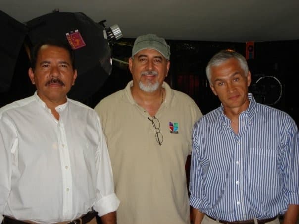 Con Daniel Ortega, presidente de Nicaragua.