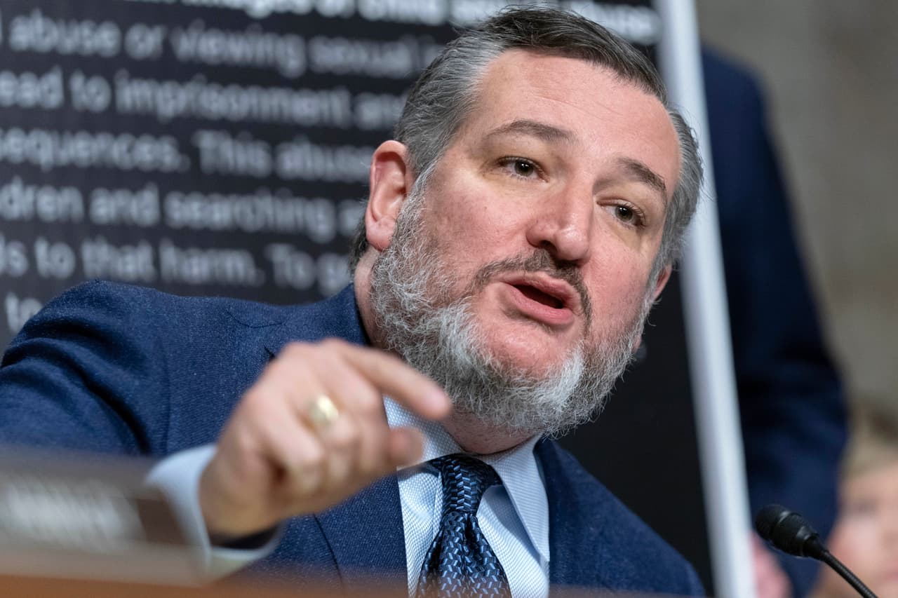 El senador Ted Cruz en una audiencia en el Senado el 31 de enero del 2024.