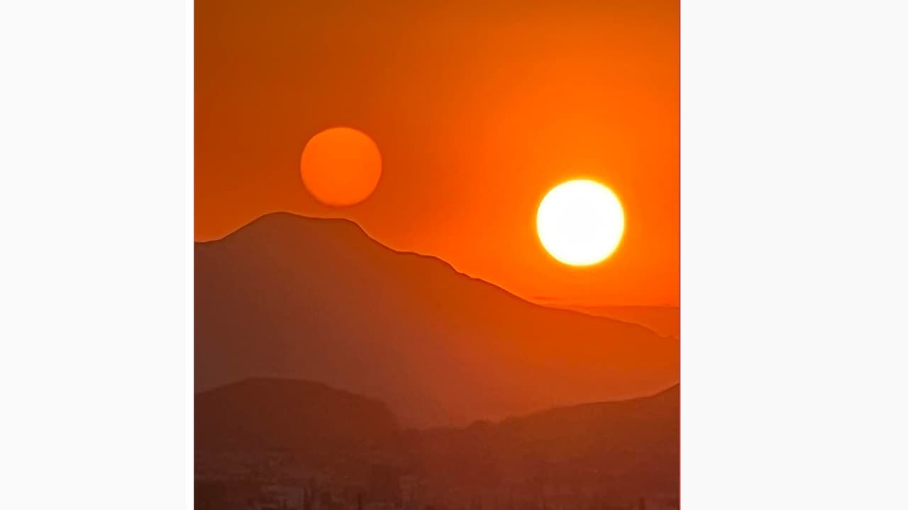 Tiktoker capta dos soles al mismo tiempo en el cielo