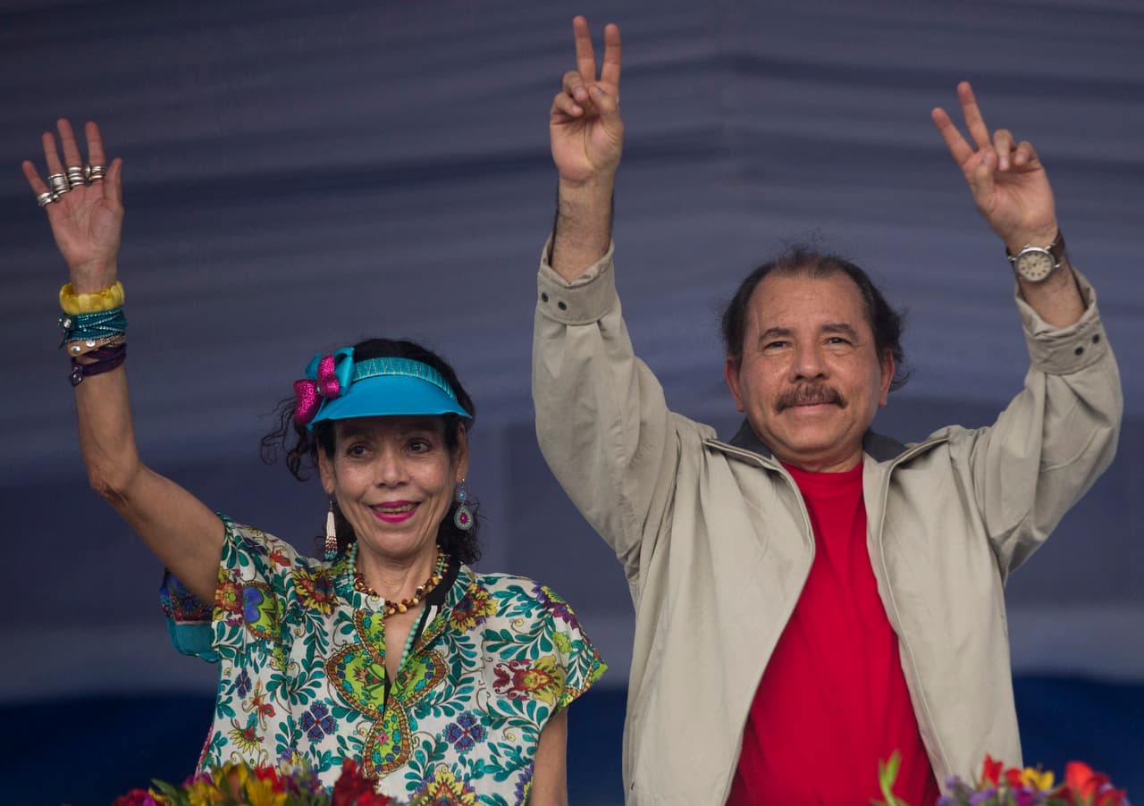 Daniel Ortega y Rosario Murillo en un evento en Managua, Nicaragua. (Imagen de Archivo).
