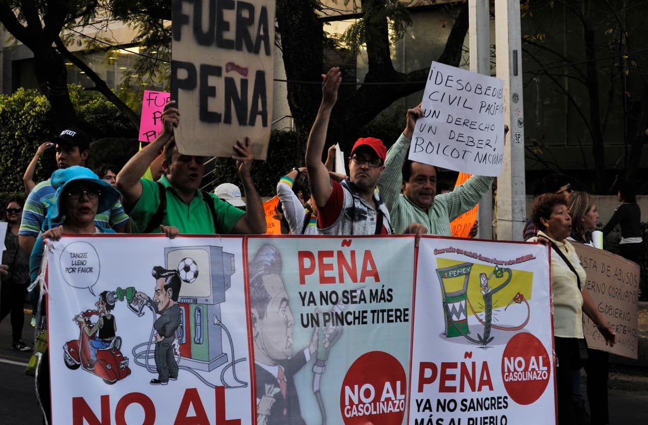 En algunas protestas se exigió la renuncia del presidente Peña Nieto.