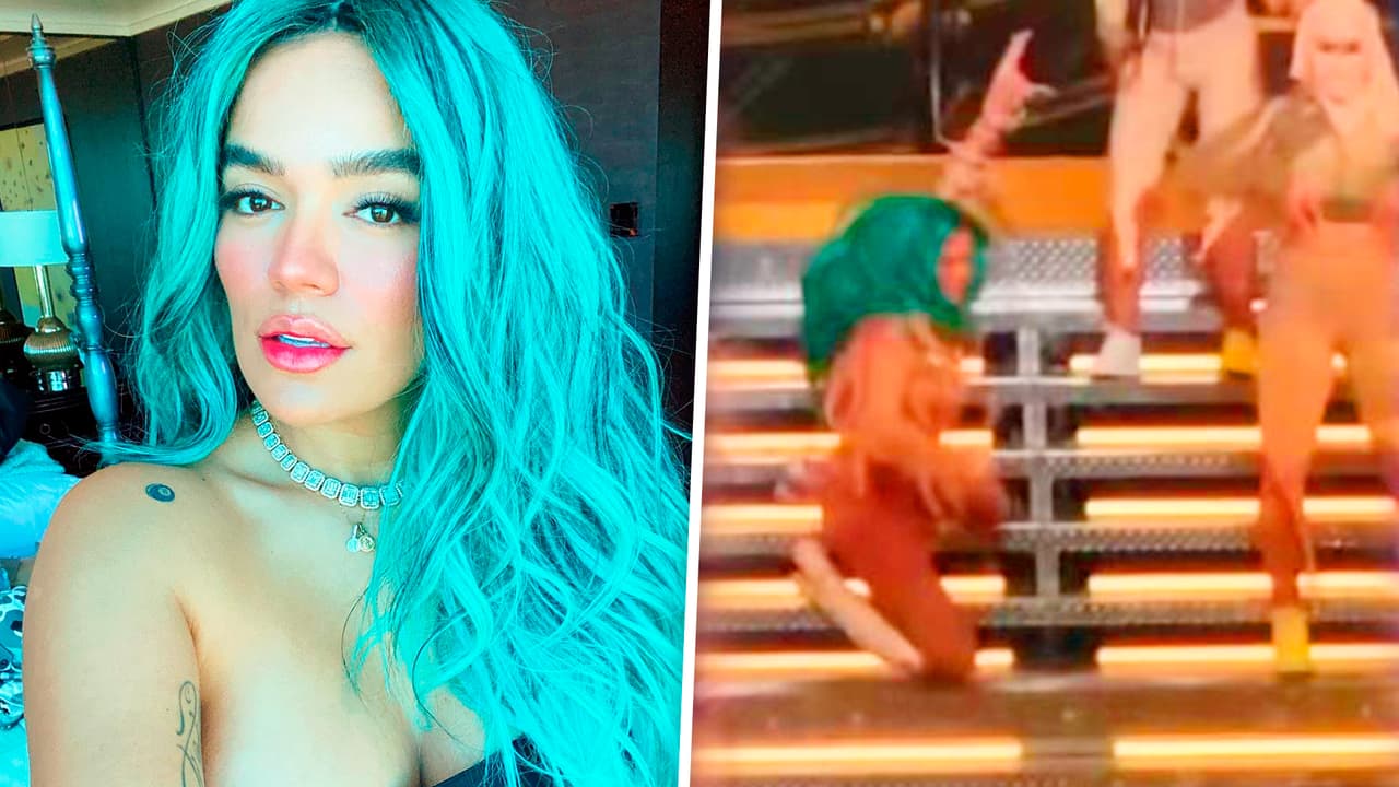 Karol G muestra las lesiones y golpes que le dejó la fuerte caída que sufrió en pleno concierto