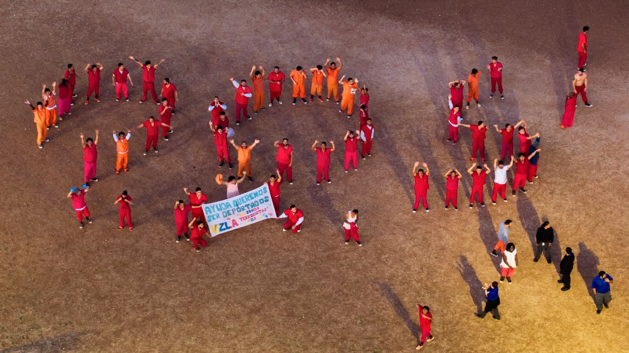 <h3 class="cms-H3-H3">“SOS, no somos terroristas” </h3>
<br>Días antes del intento de amotinamiento, 
<b>los mismos hombres fueron captados por un dron desplegando una pancarta </b>con un mensaje directo: “Ayuda, queremos ser deportados. No somos terroristas. SOS”. Y no fue la única señal. Unas semanas atrás, 
<b>otro grupo de migrantes en ese mismo centro formó las letras “SOS” en el patio</b> con sus cuerpos, también grabado desde el aire. Este tipo de gestos ha generado preguntas sobre l
<b>as condiciones dentro de los centros de detención</b> y sobre el proceso que enfrentan 
<b>cientos de migrantes mientras esperan una resolución judicial.</b>