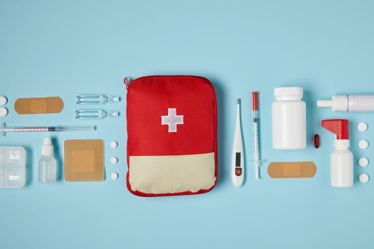 También recibiron kits de primeros auxilios regulares, con termómetros, curas (
<i>Band-aids</i>), gasa, tijeras, toallitas húmedas, alcohol para limpiar heridas, un analgésico como aspirina o ibuprofeno, entre otros elementos.