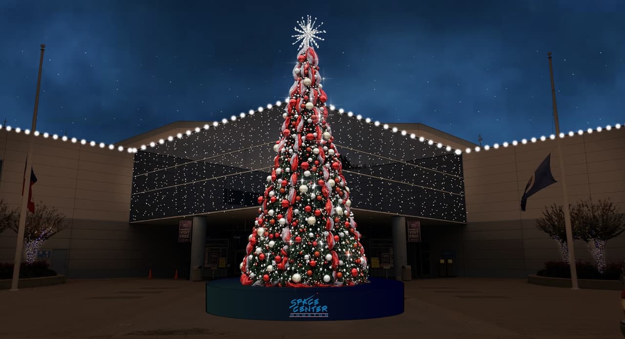 Explora y aprende sobre la tecnología detrás del despliegue de luces tipo LED y RGB en varias estaciones de aprendizaje interactivas donde los visitantes pueden cambiar los colores de las luces que decoran un árbol artificial.