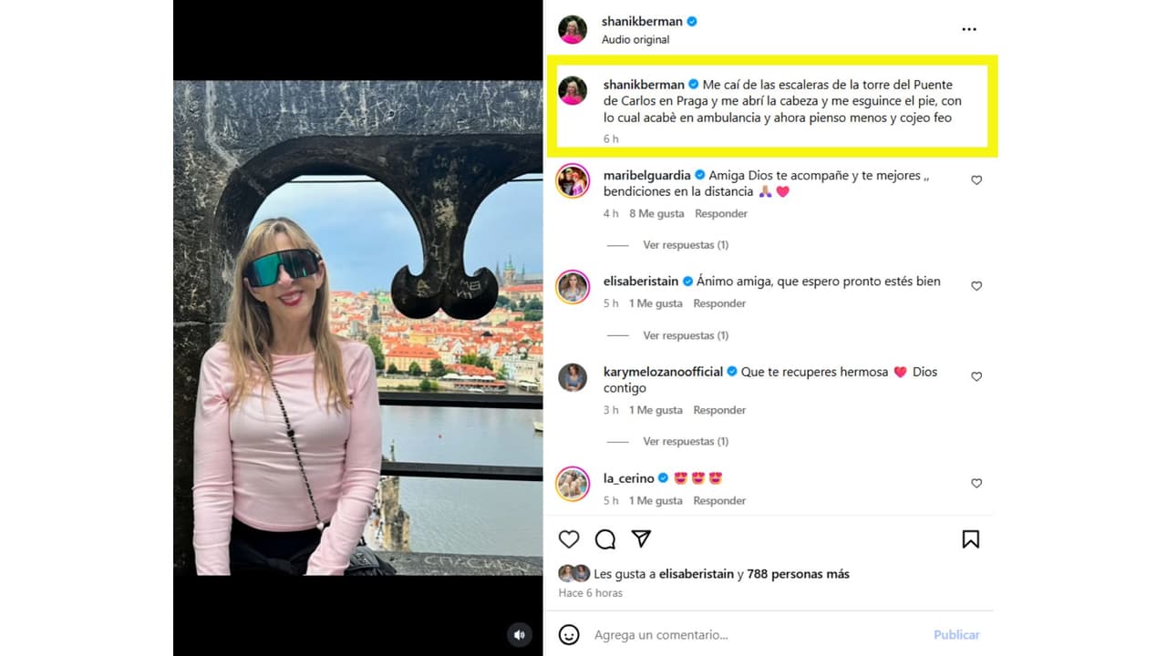Así reportó la periodista su accidente.