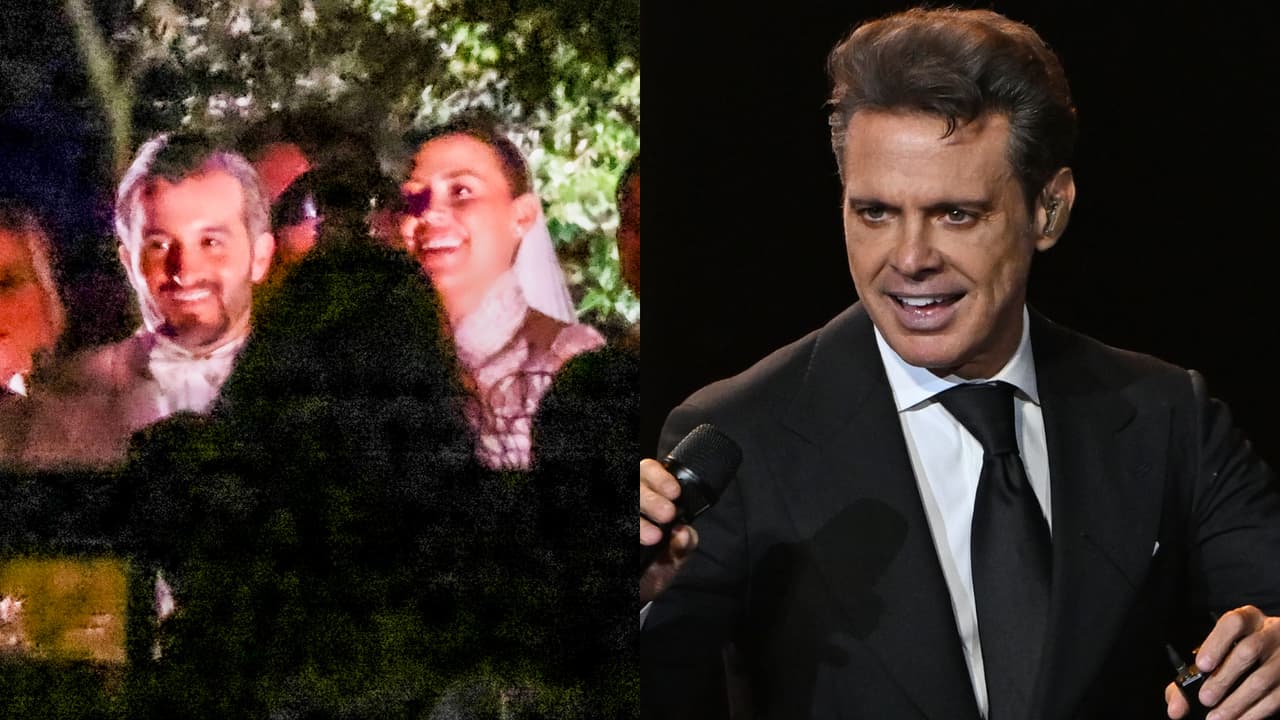 Una a una las fotos de 'Luismi' en la boda de Michelle Salas: sonriente y atrás de Stephanie Salas