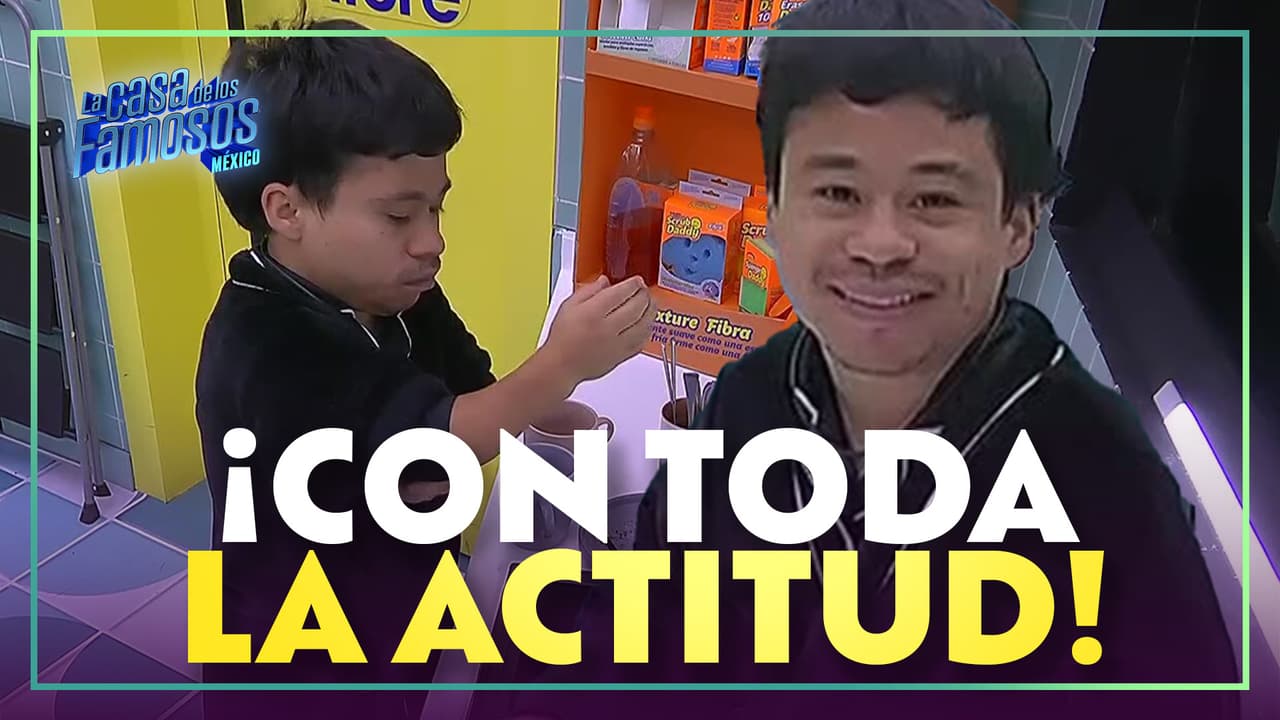 Abelito es el primer habitante en despertar y limpia La Casa
