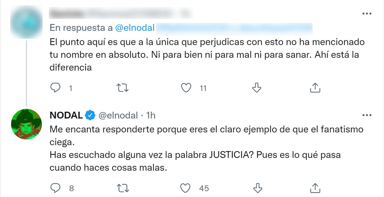 Alegó que 
<b>"otras personas" se "andan por las ramas"</b> y eso "no quita que ahí anden haciendo daño". 
<br>