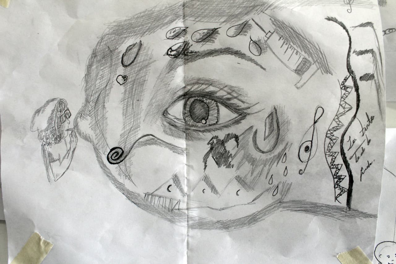 <b>‘La tinta todo lo puede’,</b> así tituló el autor su dibujo.