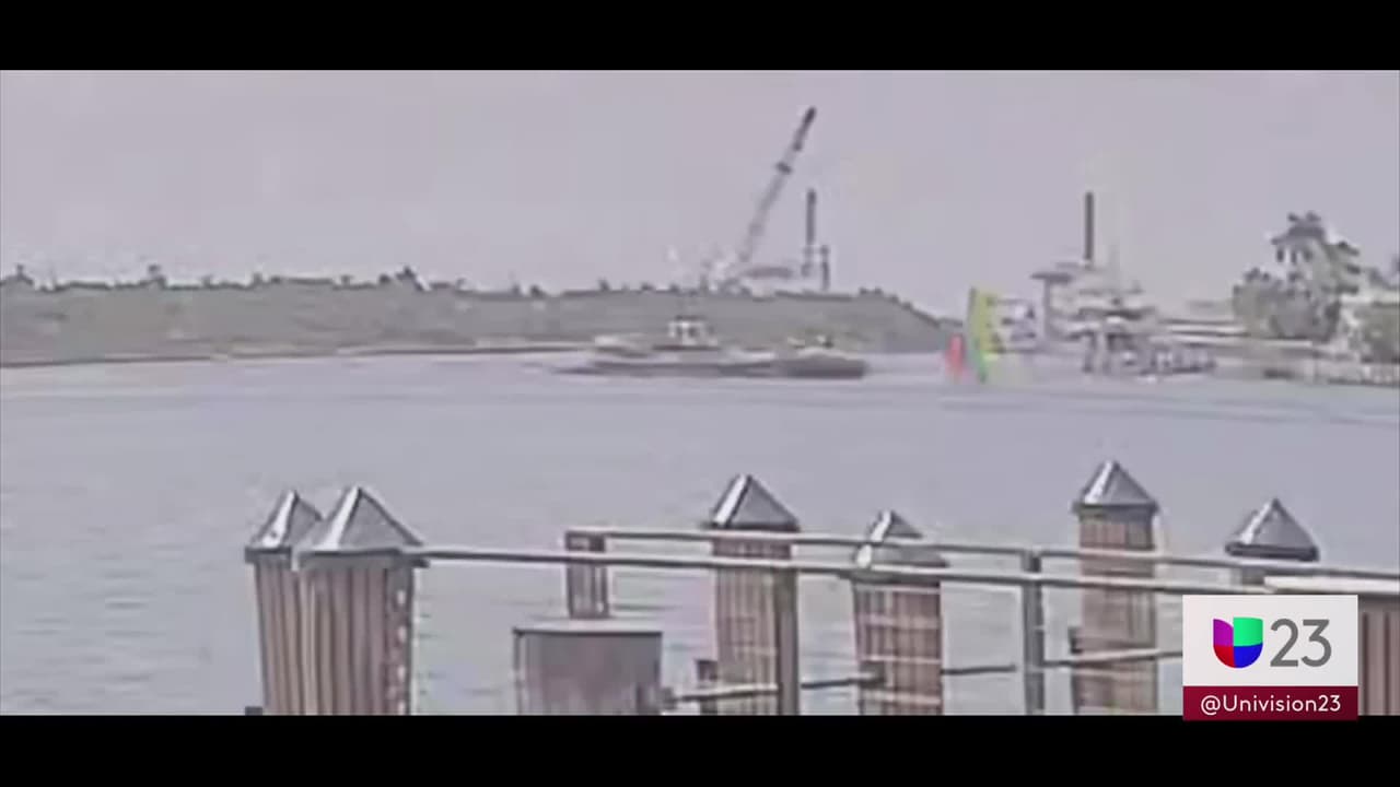 Captan en video accidente mortal en el que una barcaza choca a un velero en Miami Beach