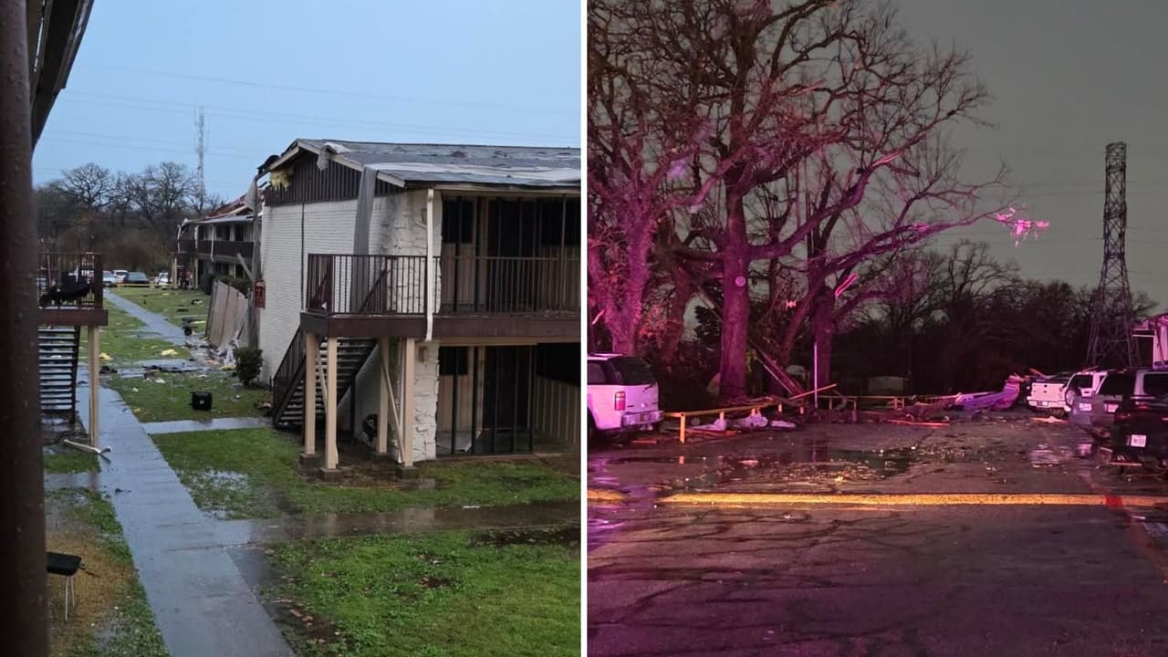 El 
<a href="https://www.weather.gov/fsd/espanol" target="_blank">Servicio Meteorológico Nacional (NWS, por sus siglas en inglés)</a> confirmó que 
<b>un tornado EF-1 tocó tierra la mañana del martes en la ciudad de Irving</b>, según informó nuestra jefa de meteorología, Nelly Carreño. Este tornado
<b> causó daños en varias viviendas y dejó a parte de la comunidad sin servicio eléctrico</b>. Nelly nos indicó que un tornado EF-1, en una escala de EF-0 a EF-5, 
<b>tiene vientos entre 86 y 110 millas por hora.</b>