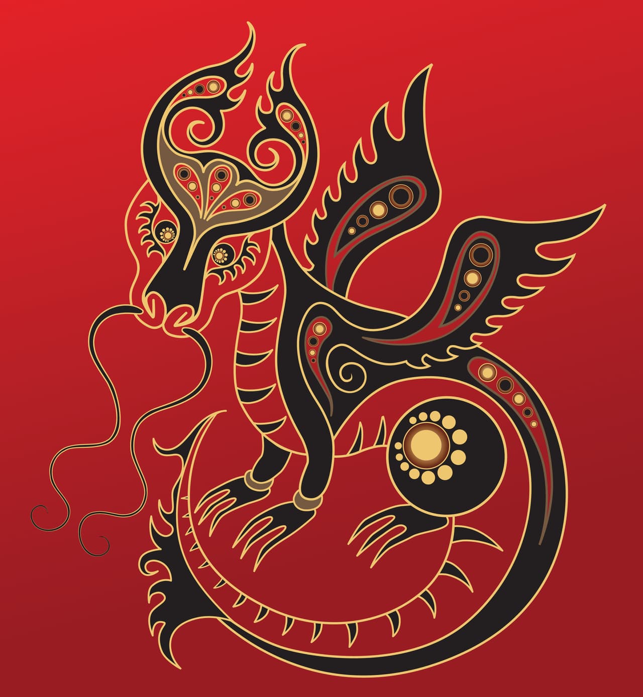 El dragón, figura tan importante en la mitología oriental, quedó en quinta posición. Curiosamente es la única criatura que no existe en la vida real que sale en el horóscopo chino y es porque al ver a los demás, se "animó" a concursar y quedó en quinto lugar porque, siendo tan noble y poderoso, decidió darle un empujoncito con su aliento al conejo, al verlo sufrir en su tronco.