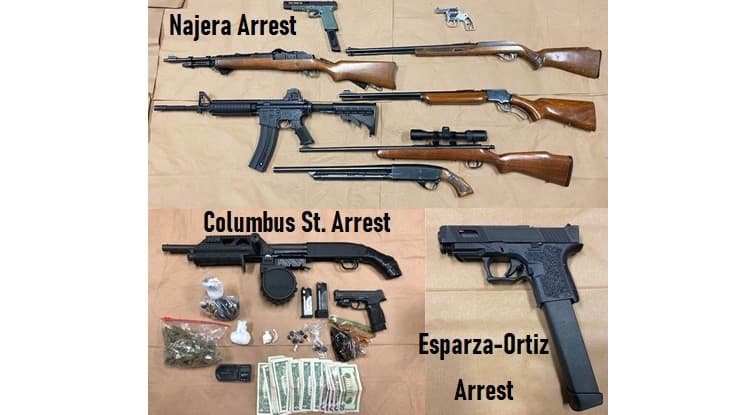 Policía de Bakersfield arrestó cuatro personas por tenencia ilegal de armas de fuego
