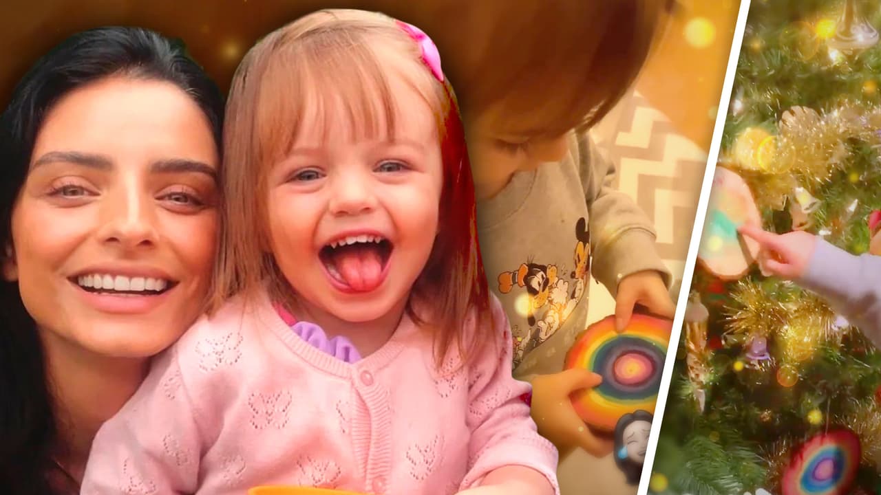 Alerta de ternura: a Kailani no le gustó su propio diseño y se adueñó de la esfera de Aislinn Derbez
