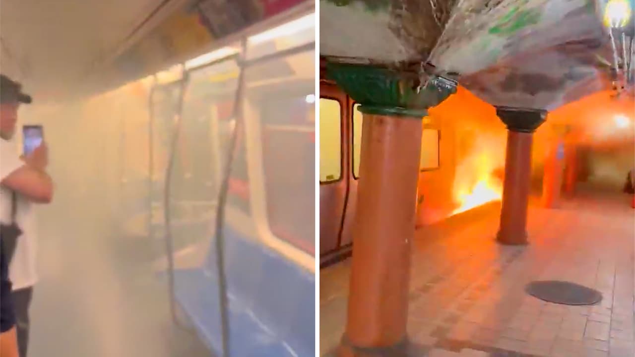 Se incendia vagón de tren repleto de pasajeros en Nueva Jersey
